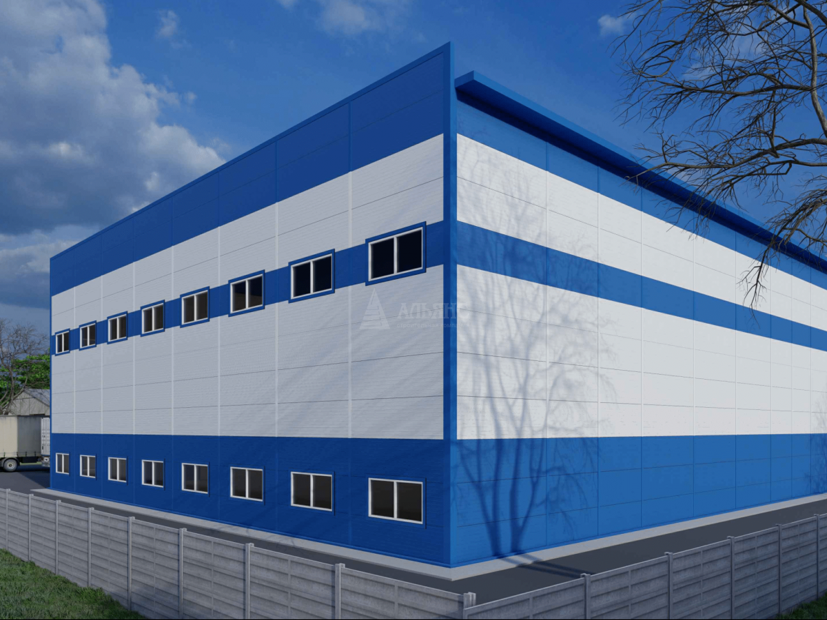 3D визуализация Склад из сэндвич-панелей - фото 3