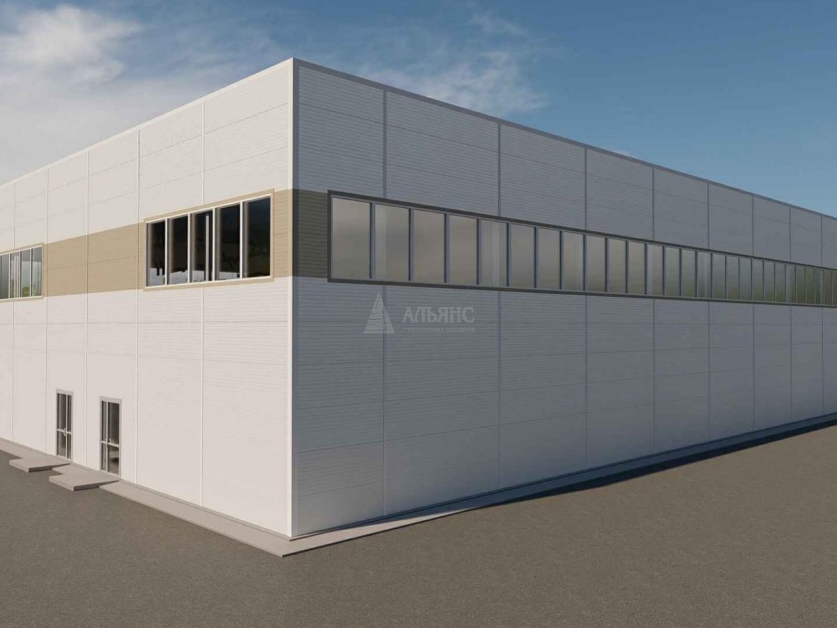 3D визуализация Футбольный манеж из сэндвич-панелей - фото 3