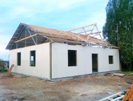 Магазин Продукты из сэндвич-панелей, построенная компанией Альянс - Магазин Продукты, п.Айкино , республика Коми