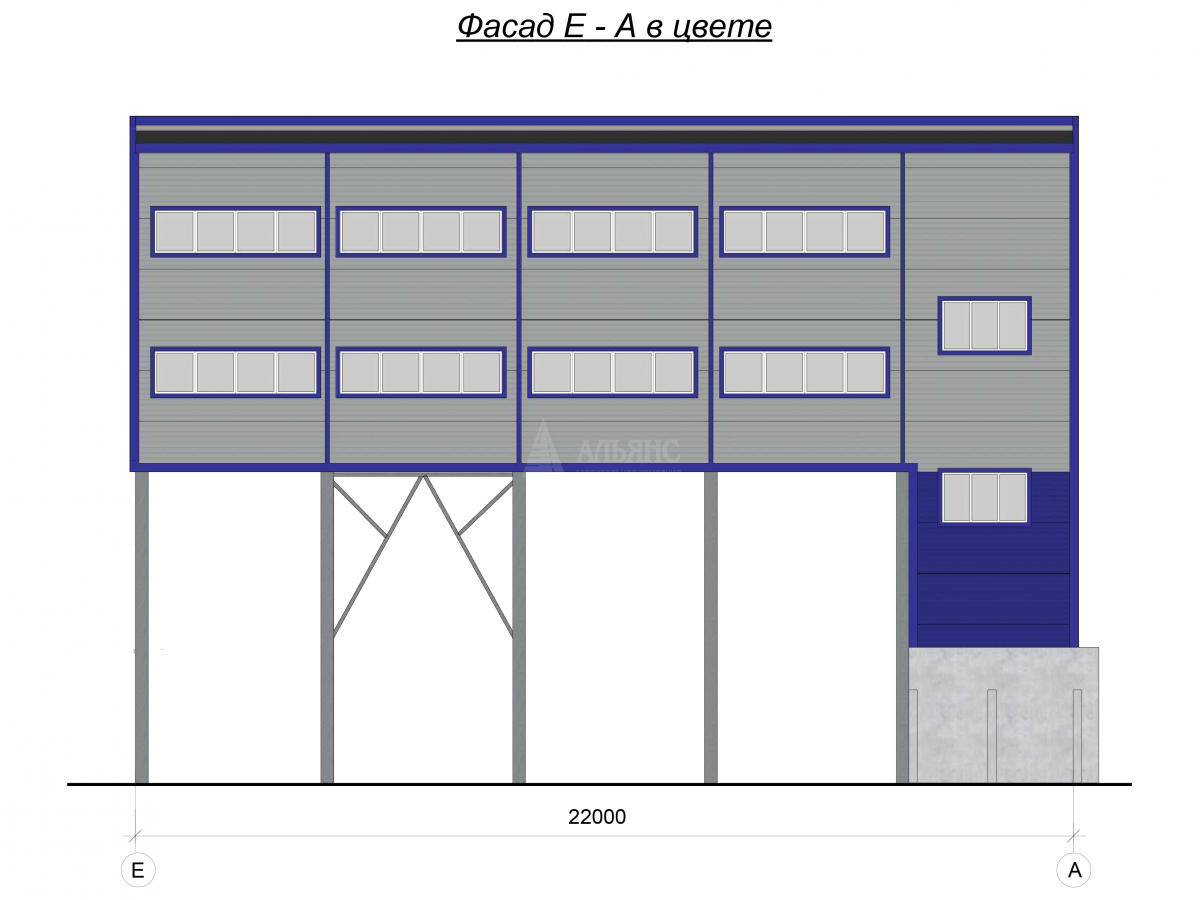 3D визуализация Производственный корпус из сэндвич-панелей - фото 8